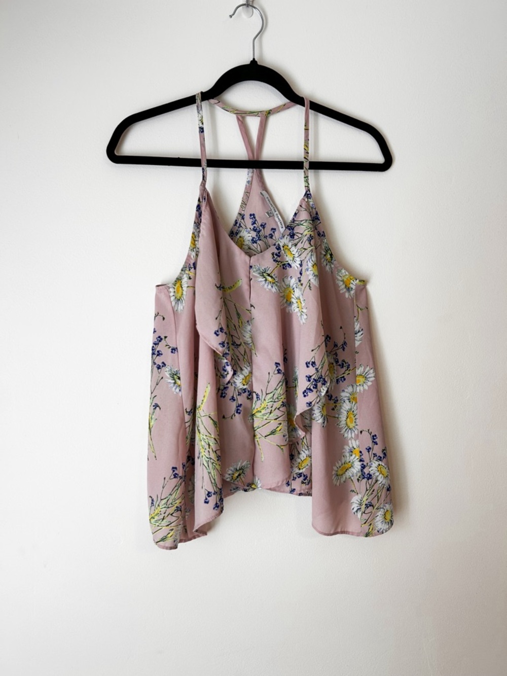 Collective Concepts Blush Pink Floral Ruffle Cami